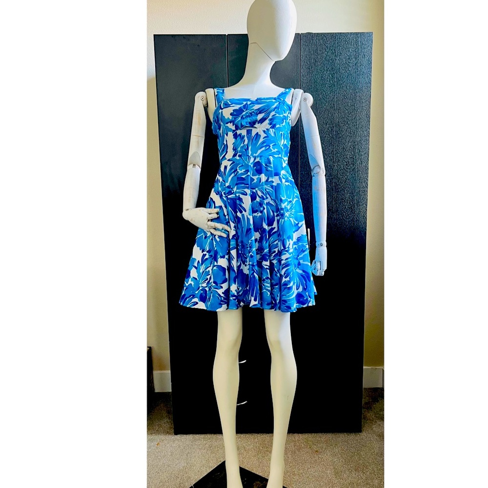 Blue floral dress